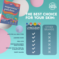 Pansement hydrocolloïde LivaClean absorbe l’excès de sébum et protège.