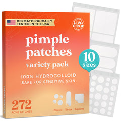 Pack LivaClean varié pour acné, pratique à emporter.