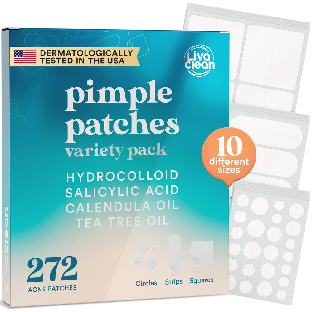 Pansement hydrocolloïde LivaClean pour boutons du visage, réduction rapide possible des rougeurs.