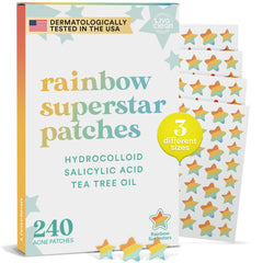 Patchs étoiles arc-en-ciel LivaClean — 240 unités pour un rituel nocturne