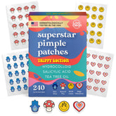 Pansements LivaClean Superstar Trippy pour le visage, protection rapide des boutons.