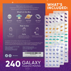 Patches pour boutons LivaClean Édition Galaxie, effet discret et efficace.