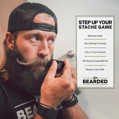 Live Bearded cire moustache sans parfum, routine discrète et adaptée.