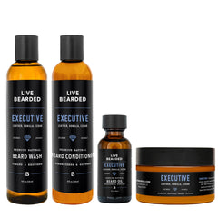 Live Bearded kit complet lavage barbe – nettoie et rafraîchit la barbe.