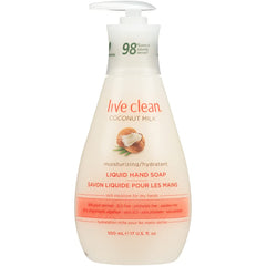 Live Clean Savon mains lait coco - bouteille 500 ml prête à hydrater les mains.