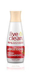 Live Clean Shampoing Détox cidre de pomme — bouteille 355 ml, lavage quotidien doux des cheveux gras