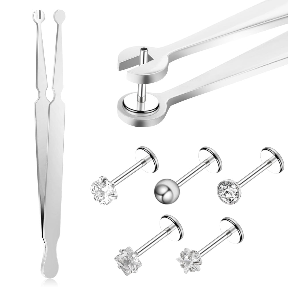 LLOUSSAK pinces piercing inox avec prise sécurisée pour changer les bijoux.