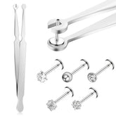 LLOUSSAK pinces piercing inox avec prise sécurisée pour changer les bijoux.
