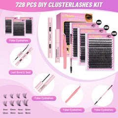 LLTiyame extensions cils courbure D pour effet volumineux et chic.
