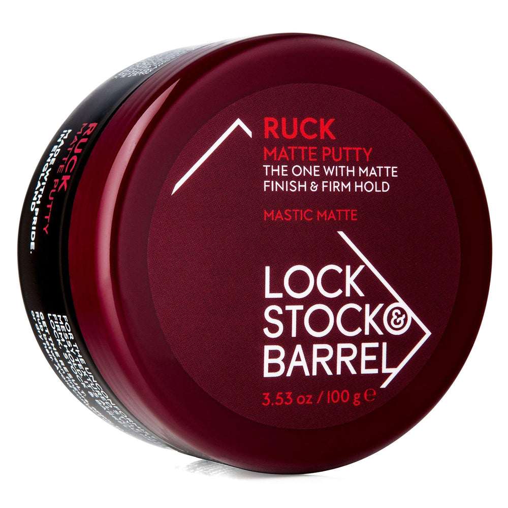Lock Stock & Barrel Ruck Matte Putty bocal 100 g offrant un contrôle précis du coiffage.