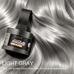 Lockmio poudre gris clair, ajustement couleur cheveux