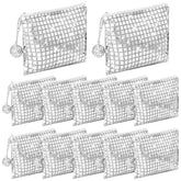 Locmeo sacs-maquillage-disco-paillettes-argent: accessoire glamour pour soirées festives.