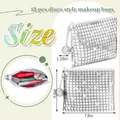 Locmeo-trousse-disco-paillettes-fermeture-eclair: rangement portable pour maquillage en déplacement.