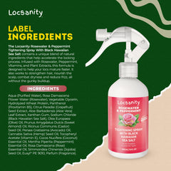 Locsanity Loc Spray eau de rose et menthe offre une sensation revigorante.