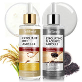 Lofuanna ampoule exfoliante riz noir et blanc pour pores nets et peau lumineuse