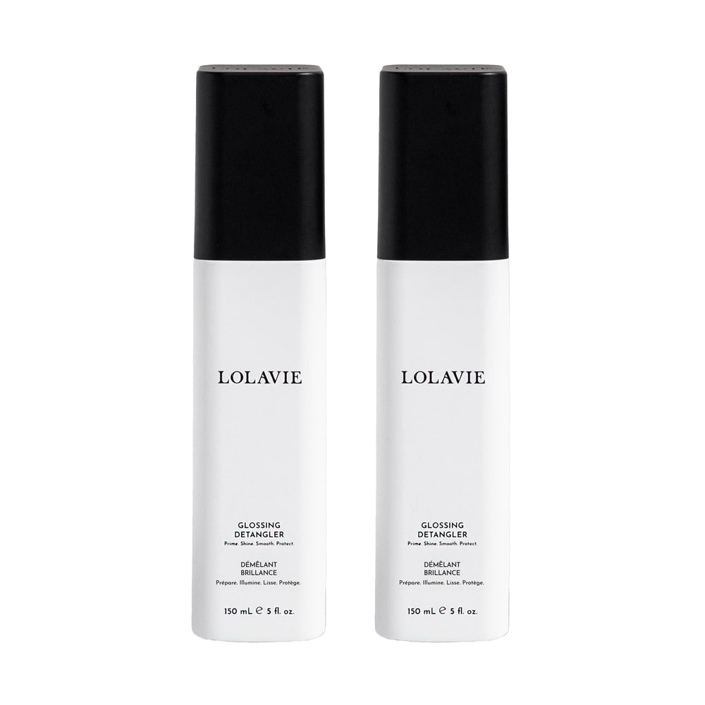 Lolavie Démêlant brillant, bouteille prête, démêle rapidement et apporte une douceur satinée.