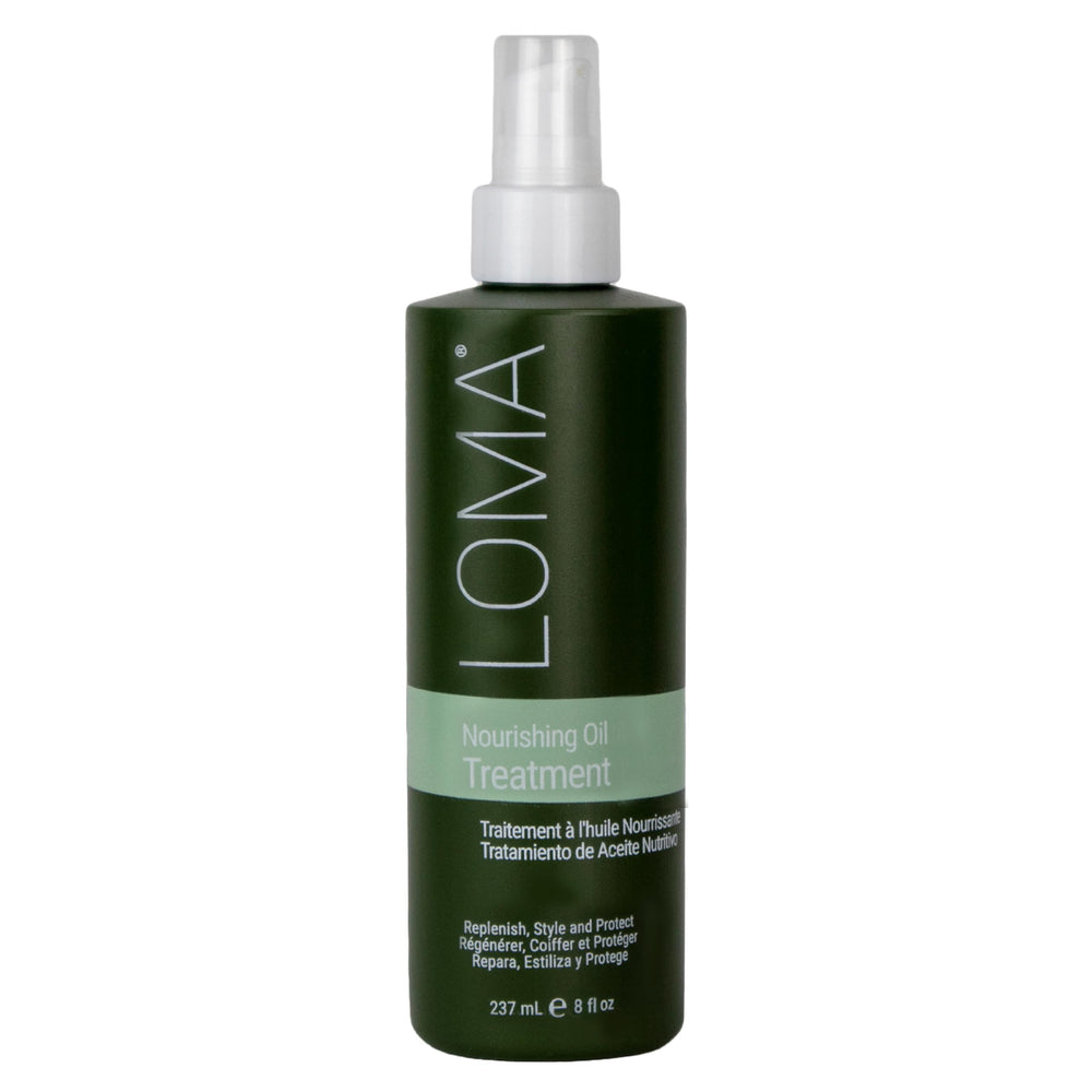 LOMA Soin nourrissant à l’huile – bouteille protégeant les cheveux contre la chaleur.