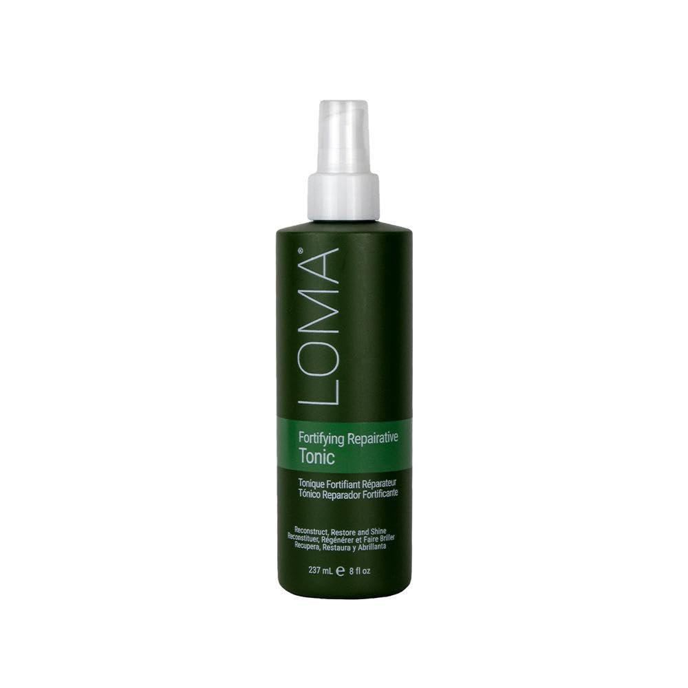 Tonique fortifiant Loma – bouteille en gros plan, protège la couleur et renforce les cheveux.