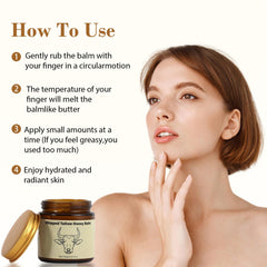 Lopeie Beef Tallow honey balm texture closeup showing creamy consistency