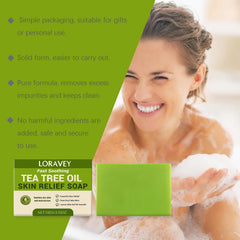 Loravey Savon douce pour pieds et corps, nettoyage délicat et efficace.