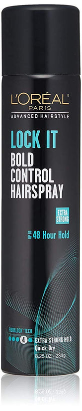 L’Oréal Paris Lock It Bold Control: bouteille prête pour une tenue durable.