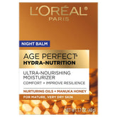 L’Oréal Paris Age Perfect Hydra Nutrition Crème Nuit Miel Manuka – hydratation durable et confort.