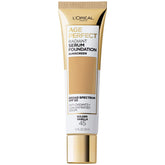 L'Oréal Paris Age Perfect Serum Foundation flacon – teint naturel et hydratation.