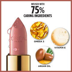 L’Oréal Paris Couleur Riche Satin – mauve intense pour un look audacieux et longue tenue.