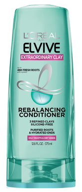 Bouteille du soin L’Oréal Paris Elvive Extraordinary Clay, parfum frais et effet purifiant.