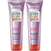 L’Oréal Paris EverPure Frizz-Defy packaging highlights color-safe formula for gentle cleansing