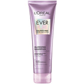 L'Oreal Paris EverPure Glossing Shampoo bottle demonstrates sulfate-free shine and color-safe care.