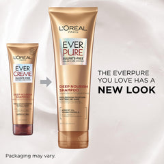 L’Oréal Paris EverPure mousse riche, douceur nourrissante et sensation luxueuse.