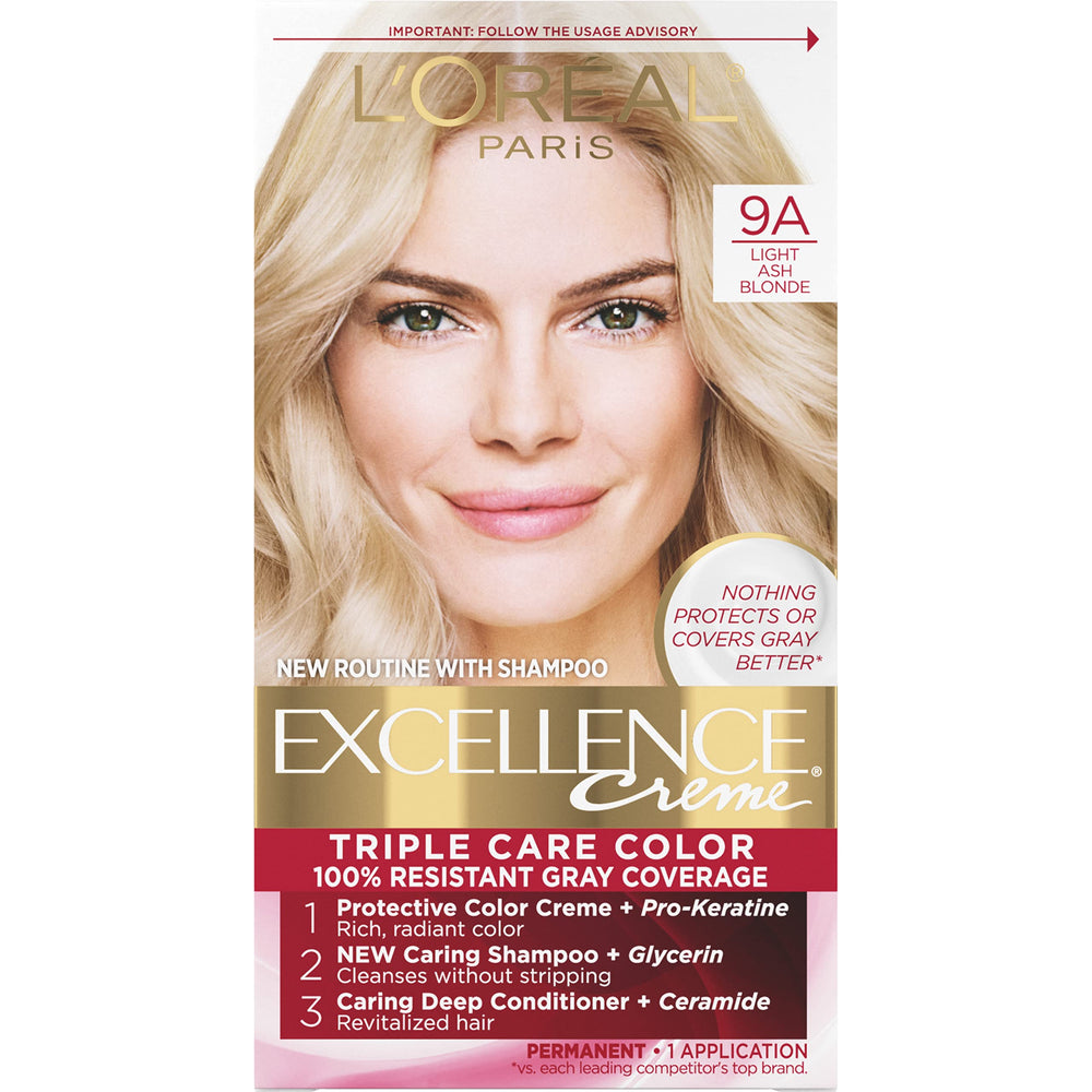 Application couleur L’Oréal Paris Excellence Crème pour couvrance homogène.