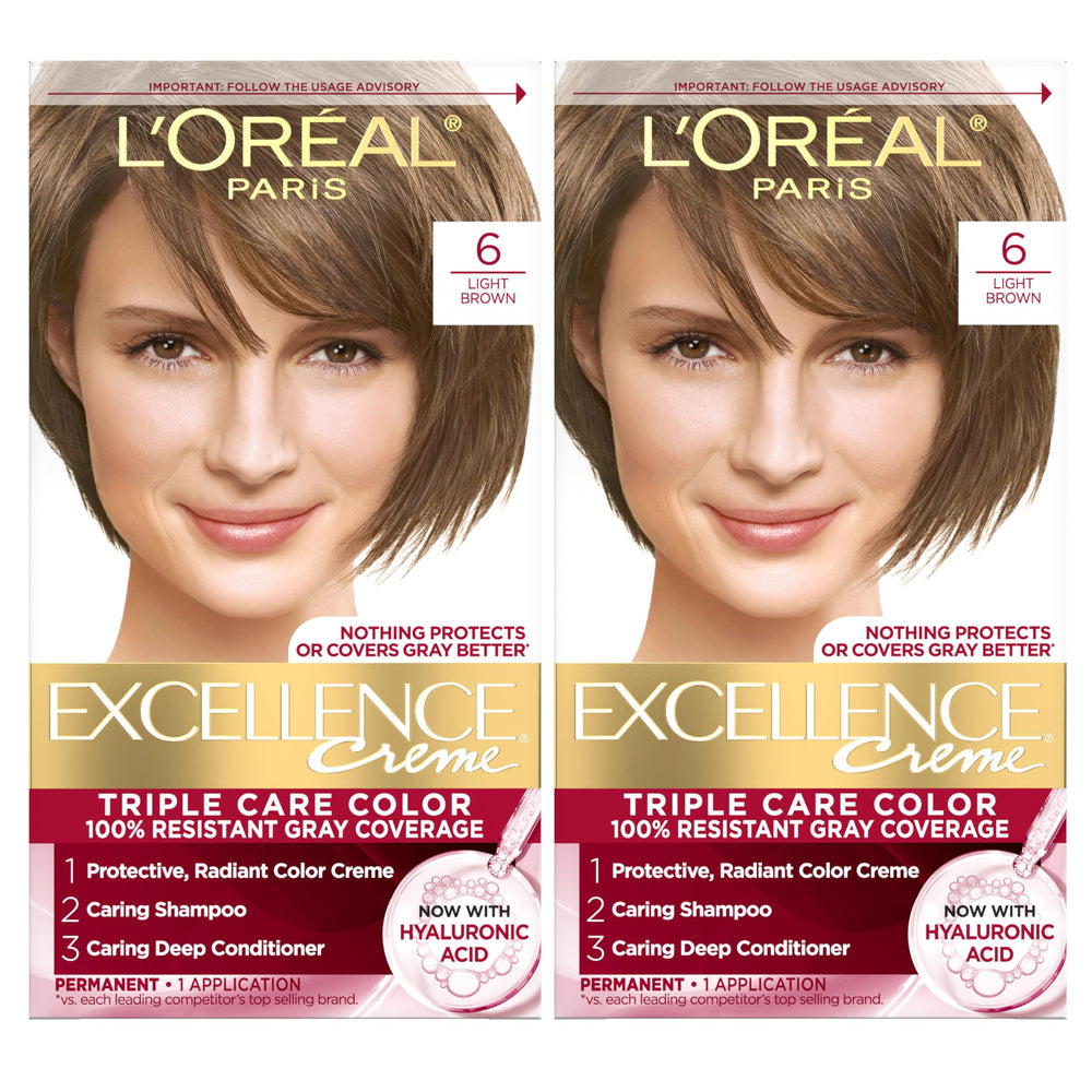 L’Oréal Paris Excellence Crème packaging, kit de coloration permanente prêt à l’emploi