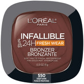 L'Oréal Paris Infallible Bronzer compact closed for travel and touch-ups