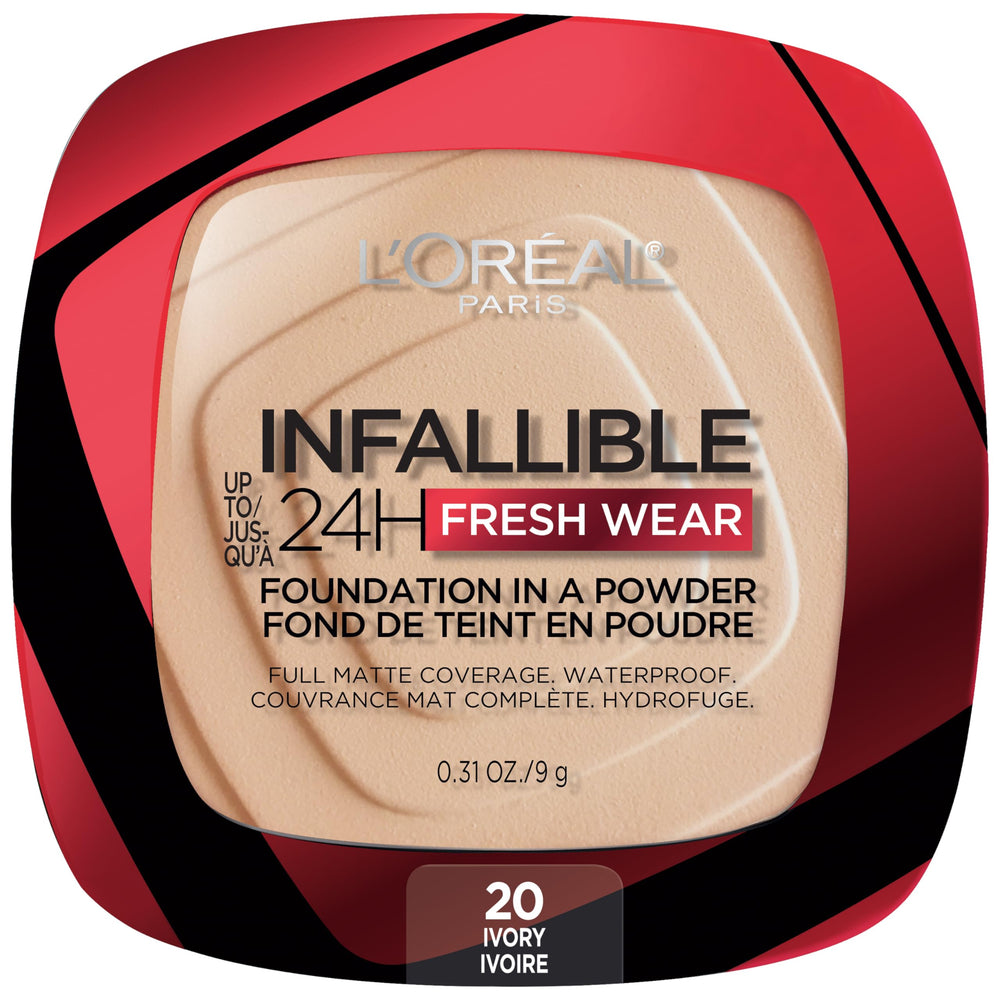 L'Oréal Paris Infallible Fond de Teint Poudre – emballage compact pour retouches rapides.