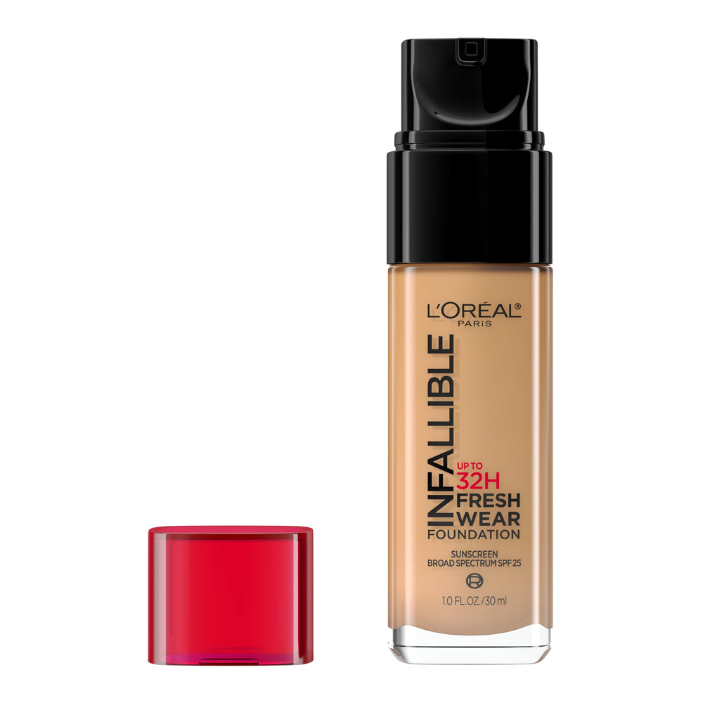 L'Oreal Paris Infallible Fresh Wear foundation bottle showing lightweight formula for all-day comfort