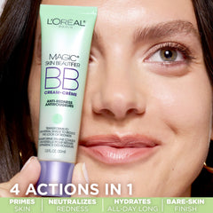 Perles colorantes encapsulées de la BB Cream qui s’adaptent pour neutraliser les rougeurs.