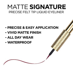 L’Oréal Paris Matte Signature Liquide – teinte Bourgogne intense pour regard sophistiqué