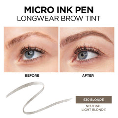 L’Oréal Paris Micro Ink Pen teinte sourcils blond pour un effet naturel.