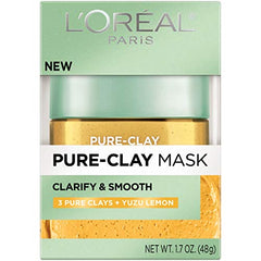 L'Oreal Paris Pure Clay Masque Visage Yuzu trois argiles minérales pour clarifier