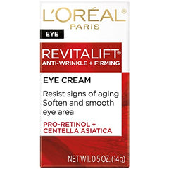 L’Oréal Paris Revitalift Crème Yeux, application quotidienne pour réduire les ridules.