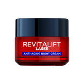 Crème Nuit Revitalift Laser Renew de L’Oréal Paris dans son pot, soin hydratant profond.
