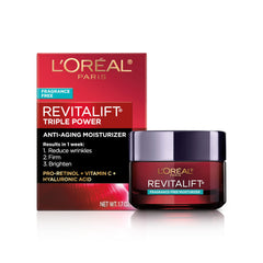 L’Oréal Paris Revitalift Triple Power crème visage — réduit visiblement les rides.