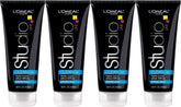Bouteille gel coiffant fort Studio Line de L’Oréal Paris, tenue longue durée sans résidu.