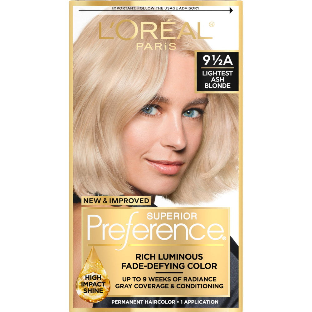 L’Oréal Paris Superior Preference, couleur lumineuse dans la bouteille-coloration, éclat durable et couverture des cheveux gris.