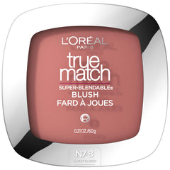 L’Oréal Paris True Match Blush Sweet Ginger sur le visage, éclat naturel.