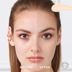 Applicateur plat du concealer offrant une couvrance précise.