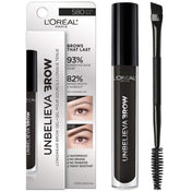L’Oréal Paris Unbelieva-Brow gel-teinte noir, couleur durable sans bavure.