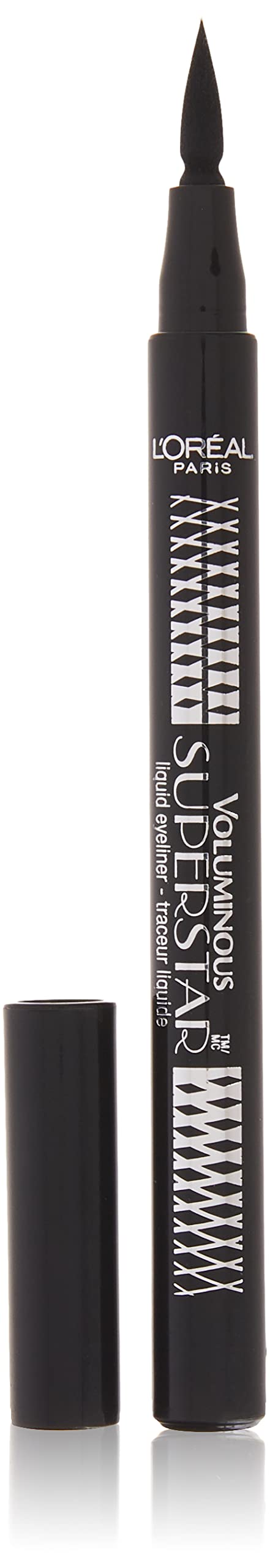 L’Oréal Paris Voluminous Superstar feutre flexible noir, trait précis toute la journée.